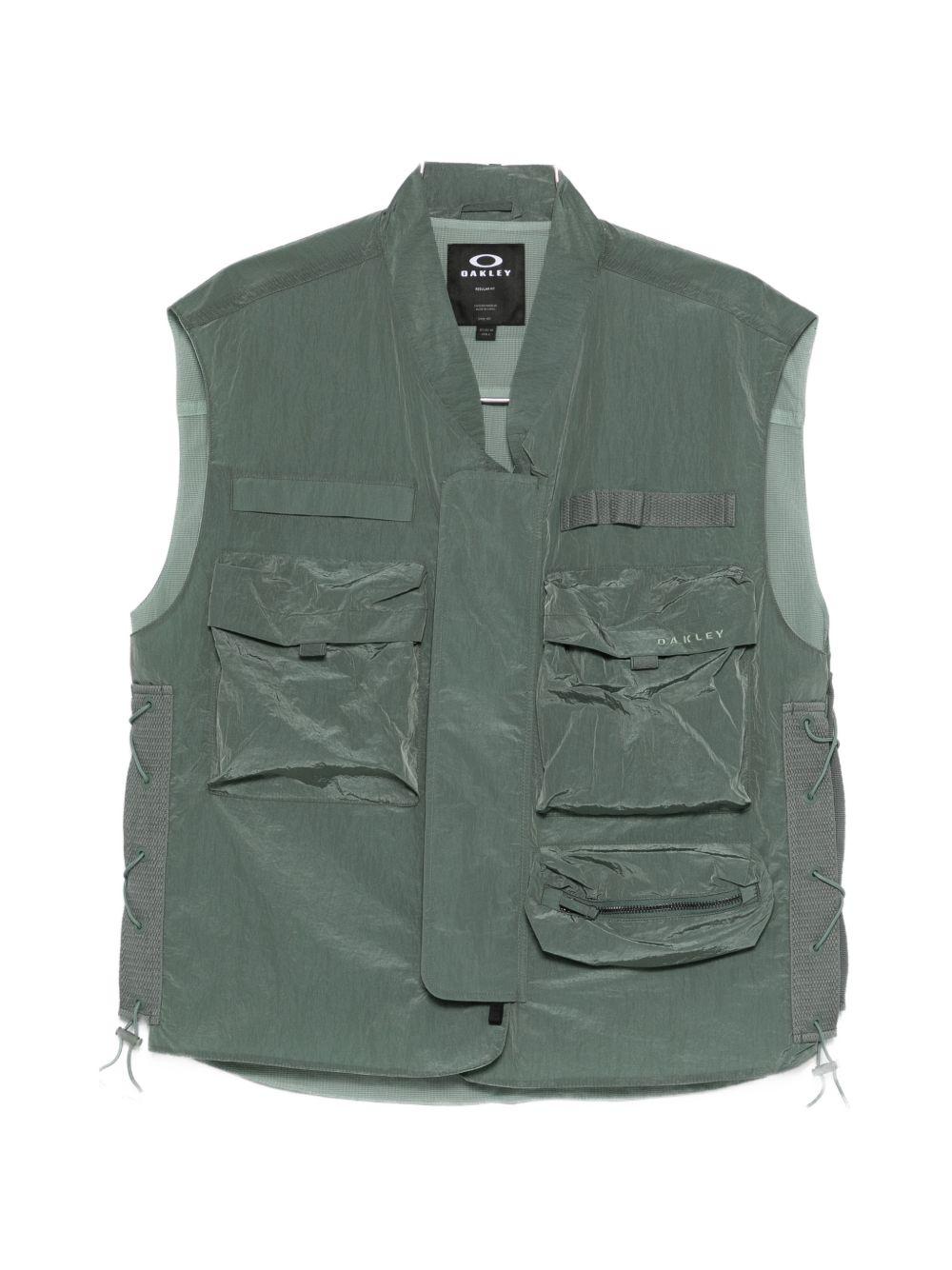 Gilet con tasca con zip in verde Oakley - uomo 