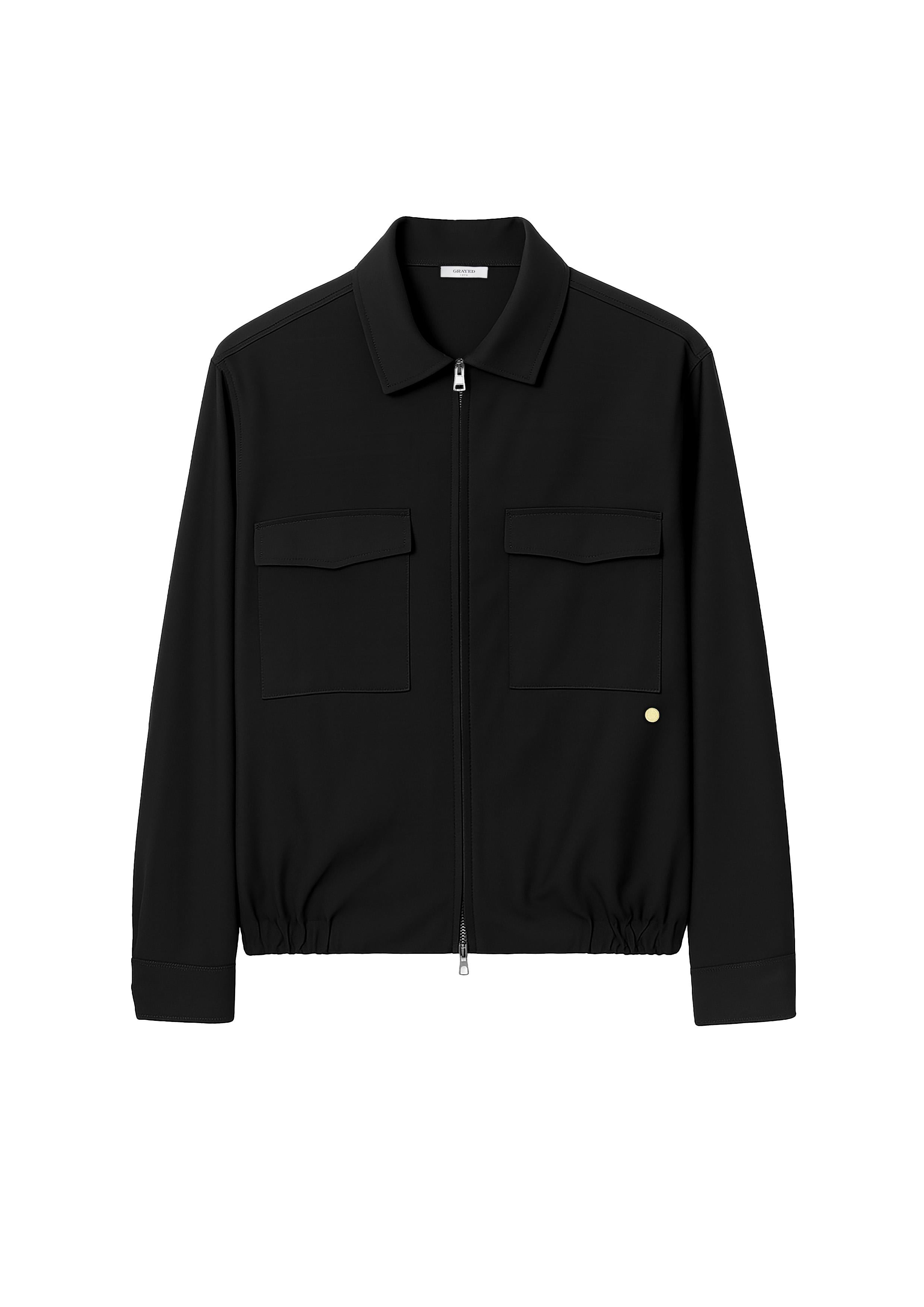 Giacca con zip in nero Grayed - uomo 