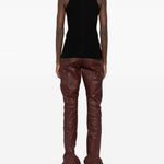 Top a coste a collo alto in nero Rick owens - donna 