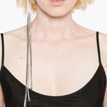 Ear cuff in argento con cristalli in argento 