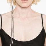 Ear cuff in argento con cristalli in argento 