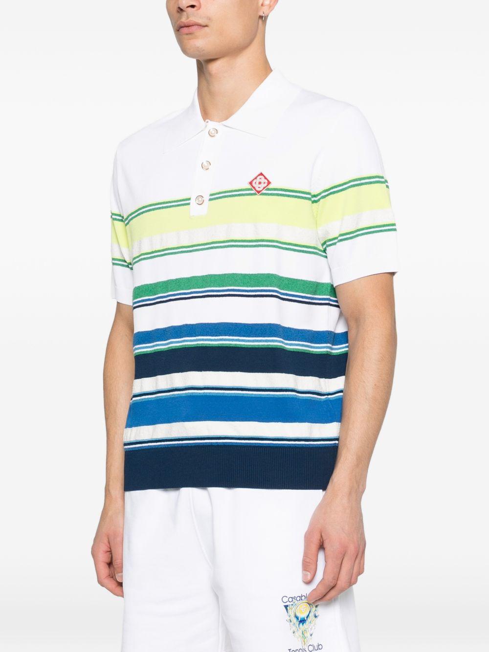 Polo a righe  in bianco Casablanca - uomo 