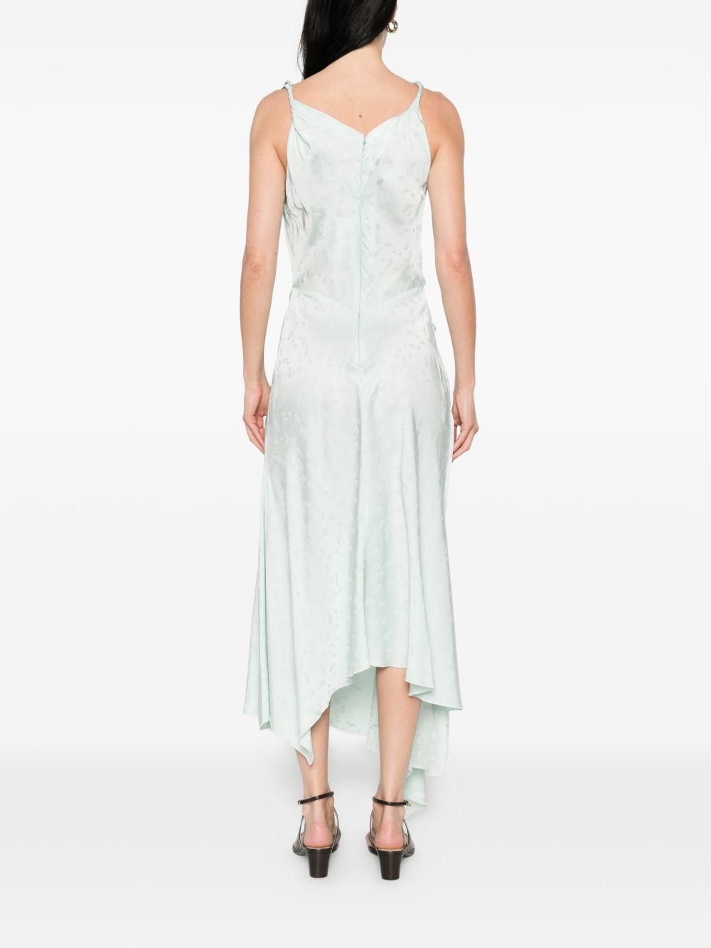 Abito midi posy con drapeggio in celeste Victoria beckham - donna 