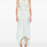Abito midi posy con drapeggio in celeste Victoria beckham - donna 