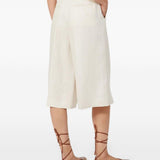 Bermuda Kaki in lino in avorio Maxmara - donna 