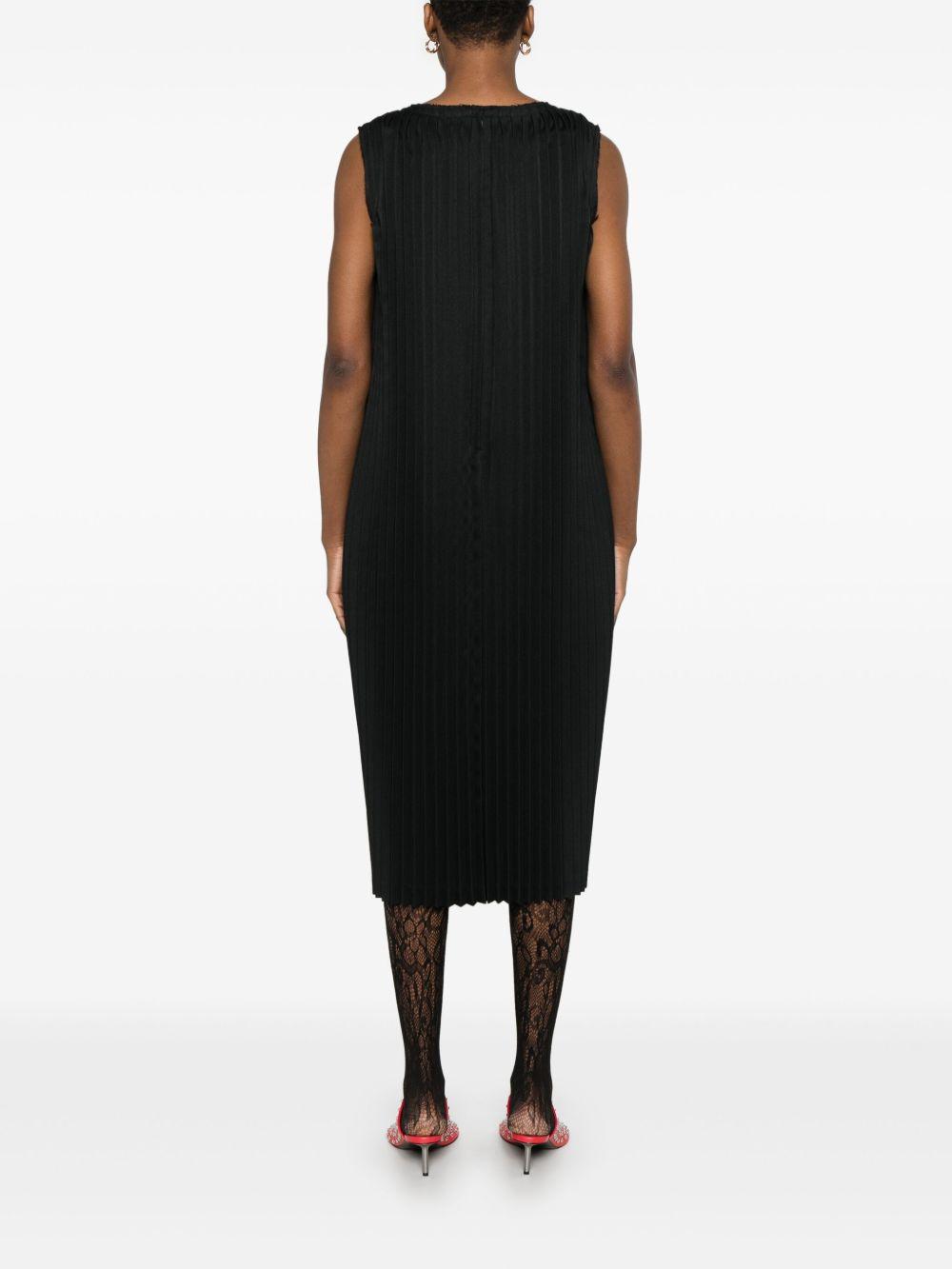 Abito midi plissé in nero Comme Des Garçons Comme Des Garçons - donna 