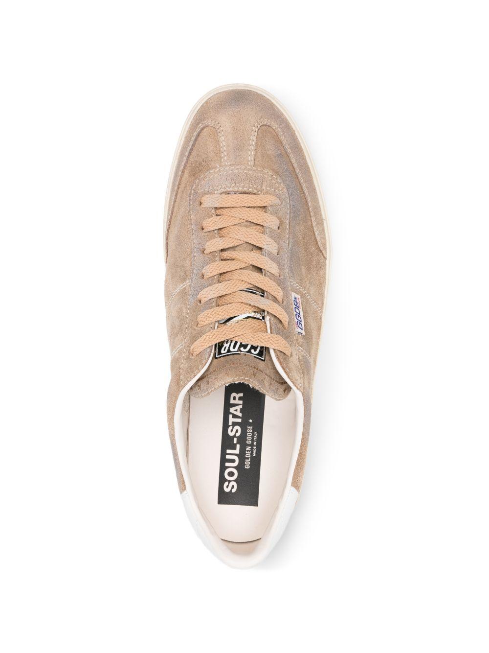 Sneakers con logo in marrone Golden goose - uomo 