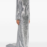 Abito da sera asimmetrico con paillettes in argento Giuseppe Di Morabito - uomo 