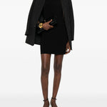 Abito mini collo halter in nero Norma Kamali - donna 