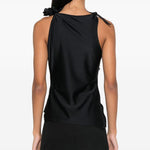 Top asimmetrico in nero Coperni - donna 