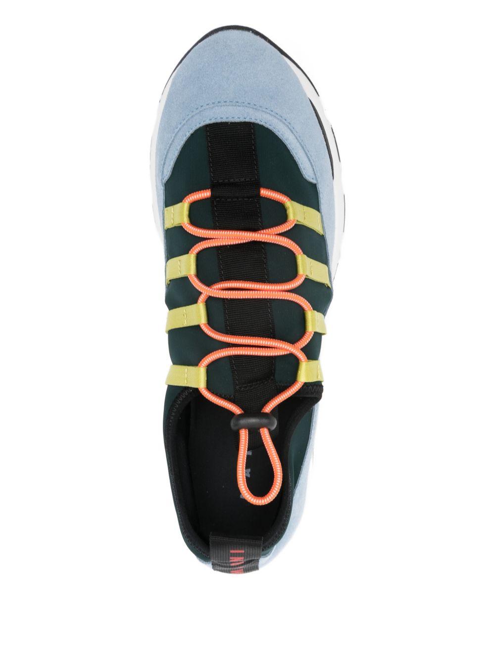 Sneakers running con lacci in lycra multicolore Marni - uomo 