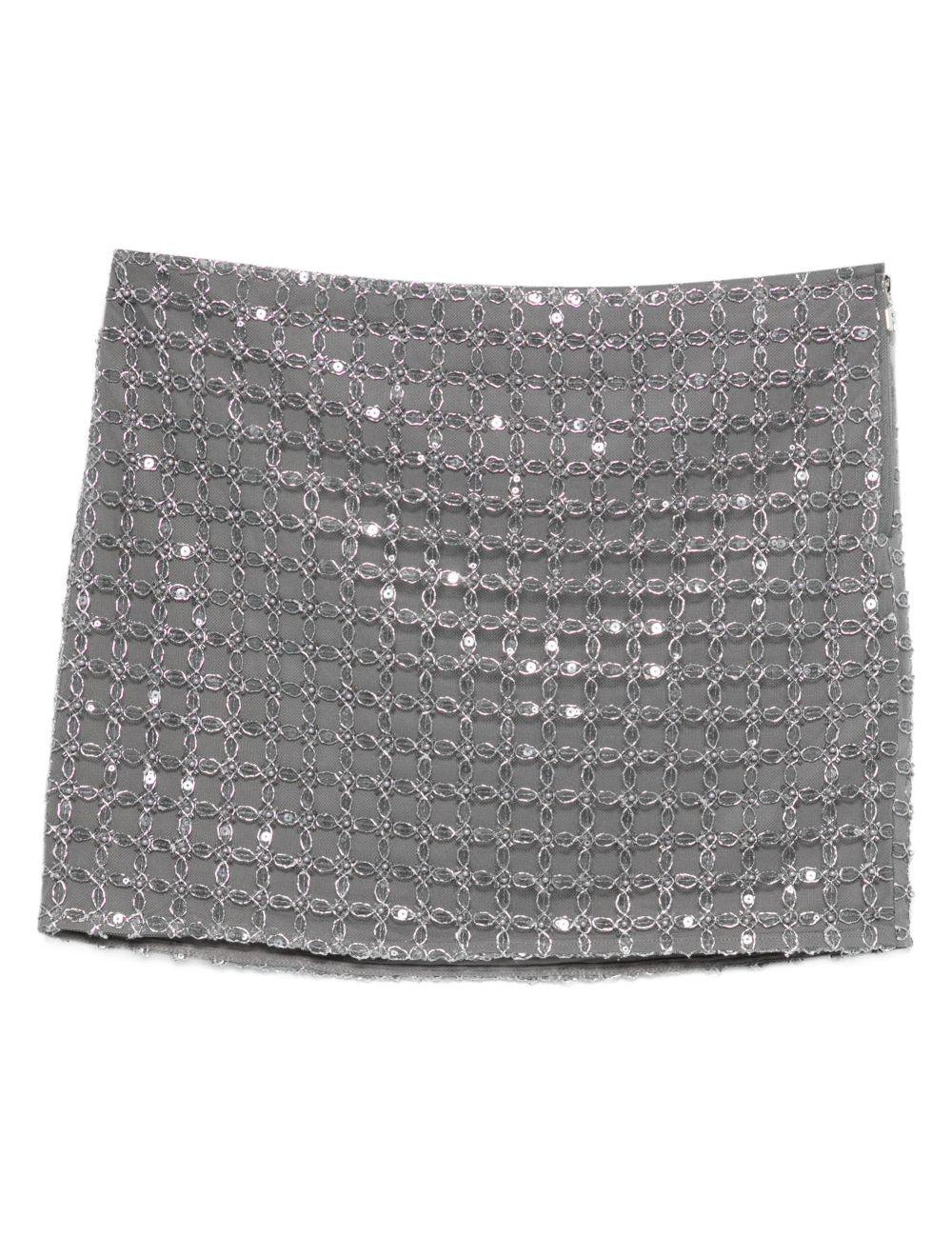 Minigonna con decorazione in grigio Rotate - donna 