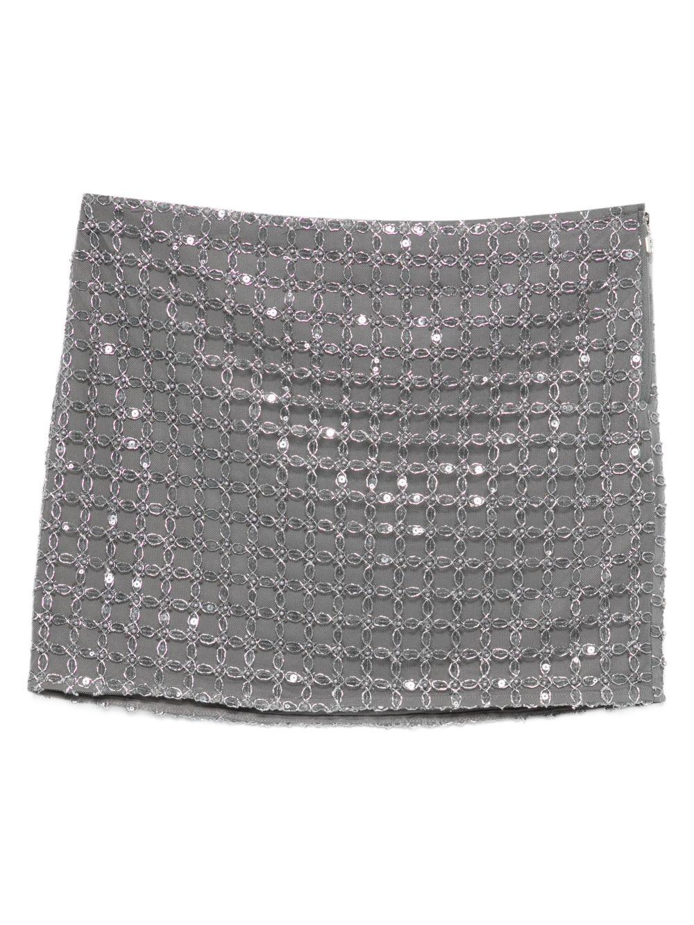 Minigonna con decorazione in grigio Rotate - donna 