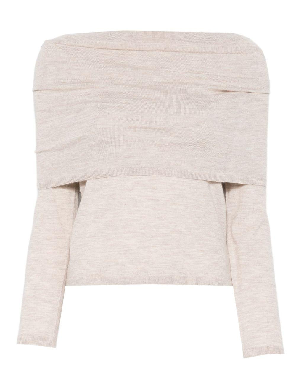Maglione con spalle scoperte faretra in beige Maxmara - donna 