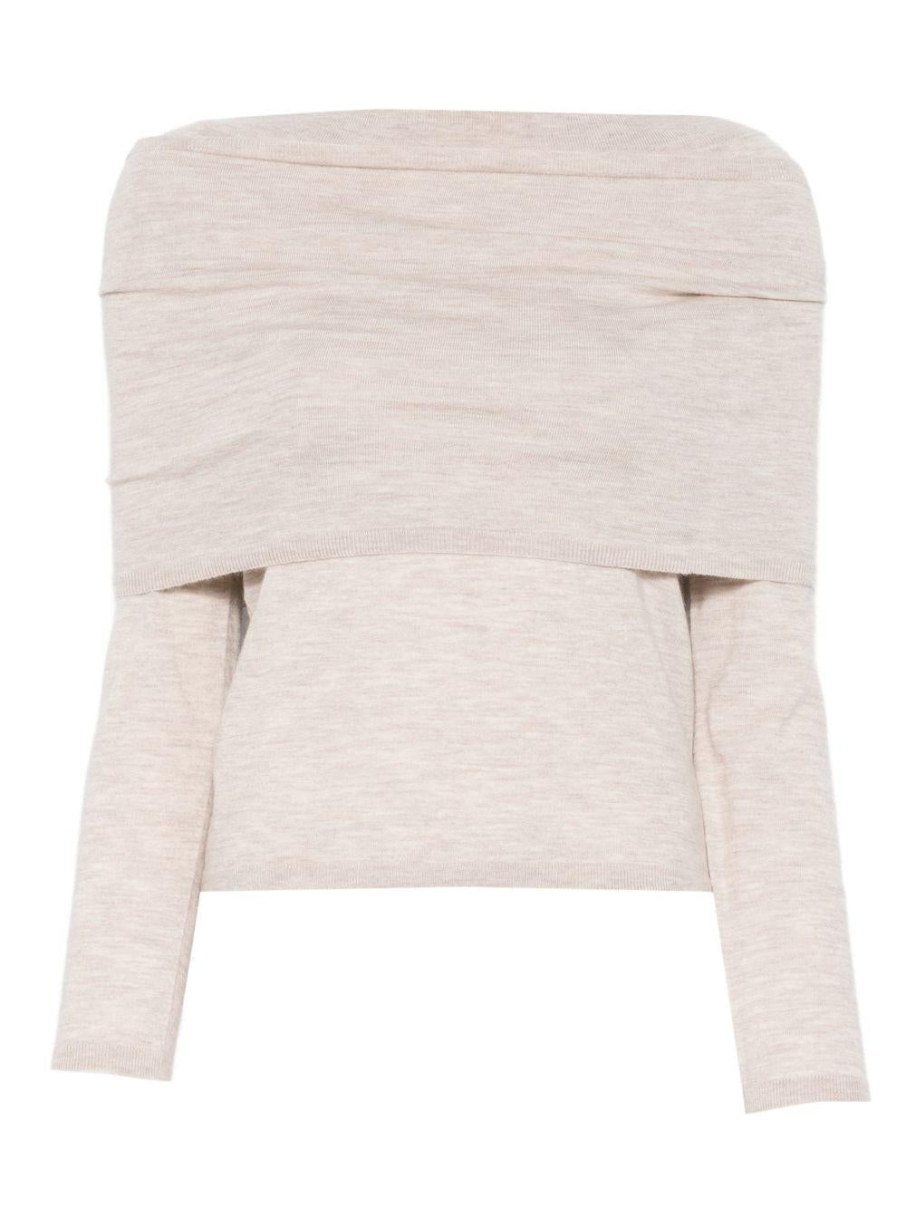 Maglione con spalle scoperte faretra in beige Maxmara - donna 