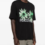 T-shirt con stampa grafica in nero Oamc peacemaker - uomo 