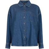 Foggia camicia in blu denim Maxmara weekend - donna 