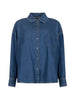 Foggia camicia in blu denim Maxmara weekend - donna