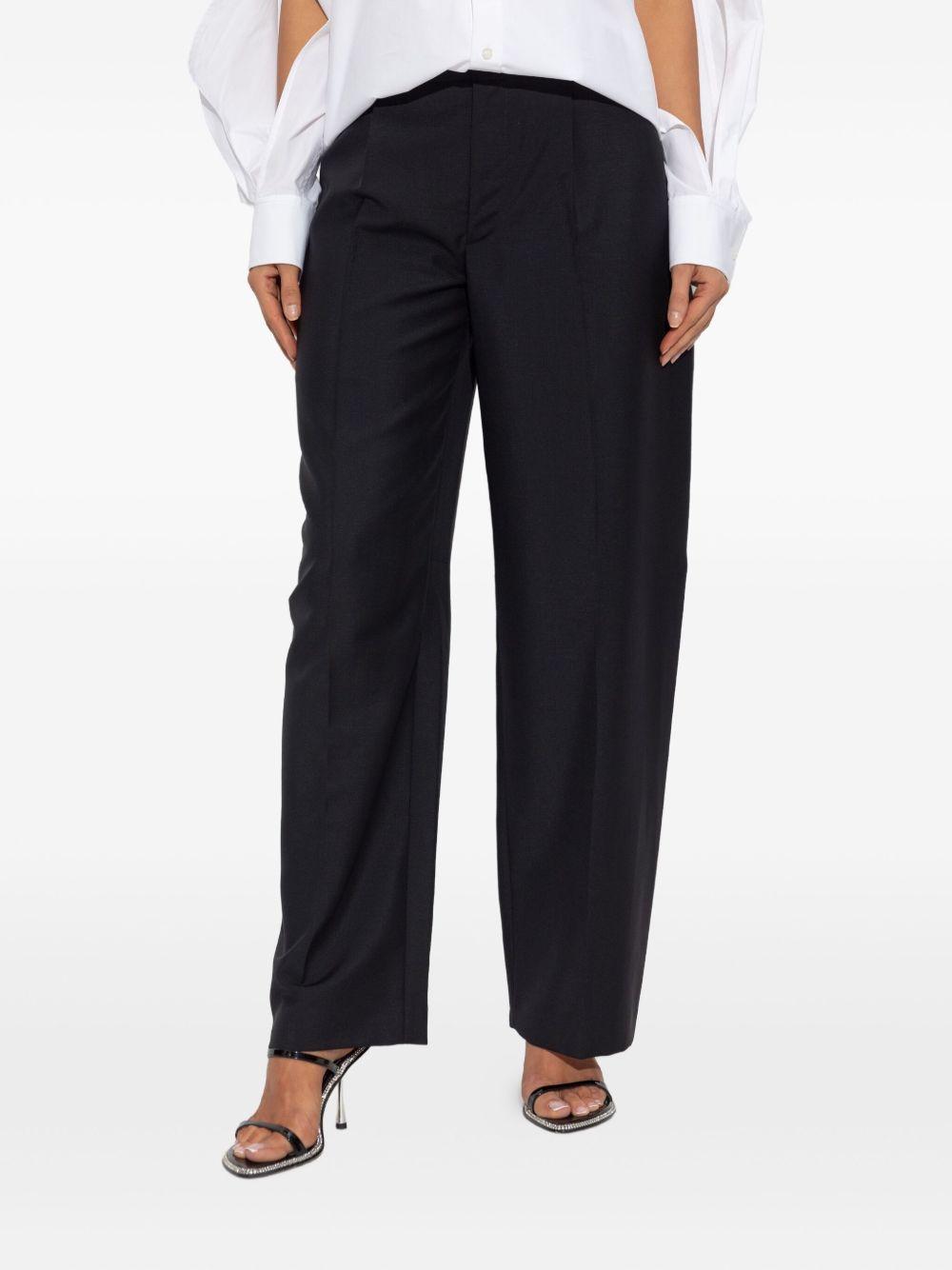 Pantaloni sartoriali a vita media in nero Alexander wang - donna 