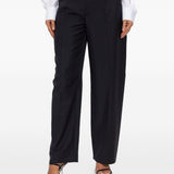 Pantaloni sartoriali a vita media in nero Alexander wang - donna 