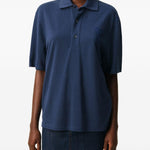 Polo Ami de Coeur con applicazione in blu Ami paris - uomo 