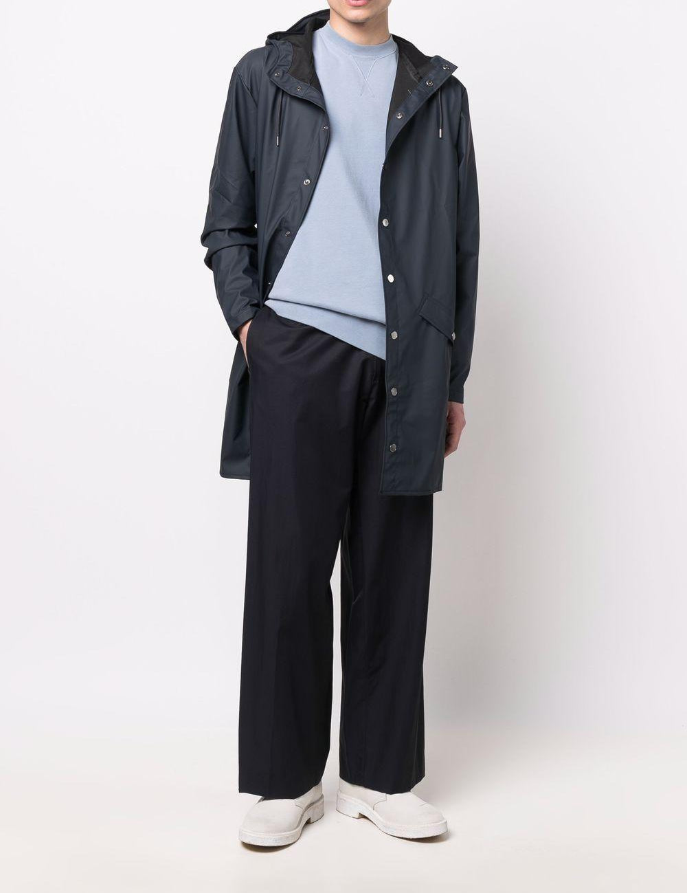 Impermeabile con cappuccio in blu Rains - uomo 