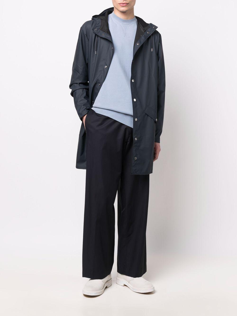 Impermeabile con cappuccio in blu Rains - uomo 
