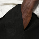 Pantaloni plissé  in nero Caruso - uomo 