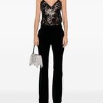 Top con scollo a V in nero Golden goose - donna 