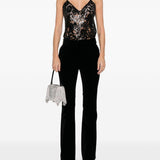 Top con scollo a V in nero Golden goose - donna 