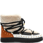 Stivali stringati con borchie in beige Inuikii - donna 