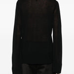 Maglione a collo alto con spacchi in nero Toteme - donna 
