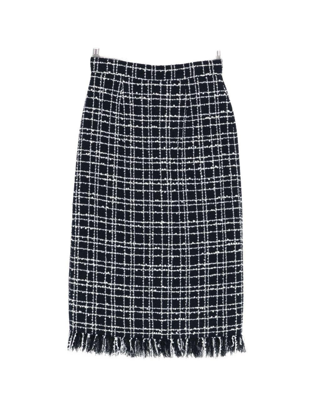 Gonna midi a quadri in blu Thelaurent - donna 