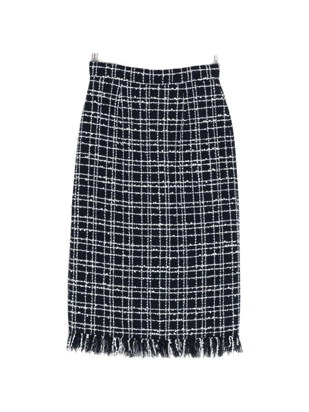 Gonna midi a quadri in blu Thelaurent - donna 