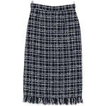 Gonna midi a quadri in blu Thelaurent - donna 