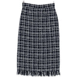 Gonna midi a quadri in blu Thelaurent - donna 