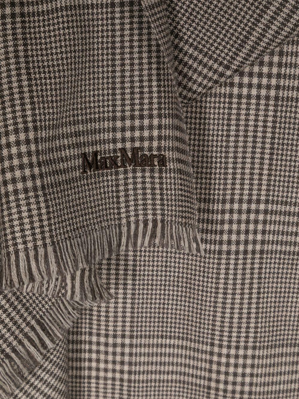 Sciarpa in lana a quadri principe di galles in marrone Maxmara - donna 
