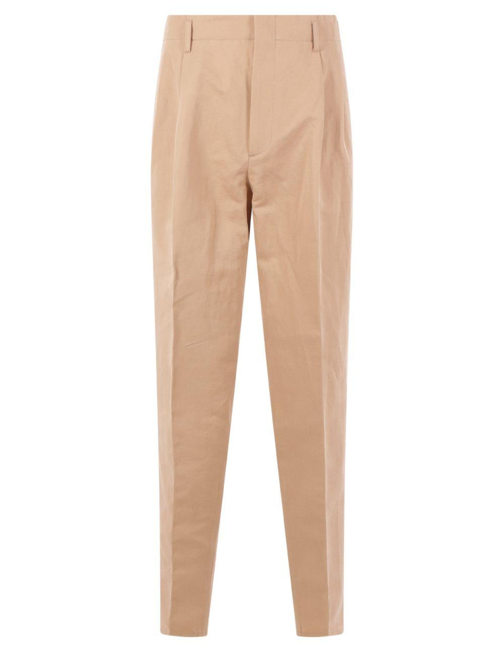 Pantaloni plissé in beige Brunello cucinelli - donna 