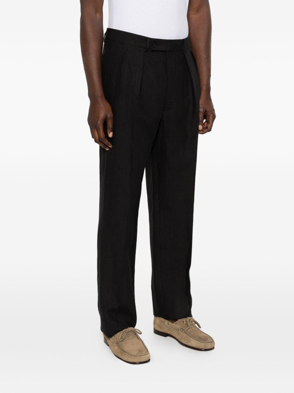 Pantaloni plissé  in nero Caruso - uomo 
