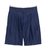 Pantaloncini a pieghe in blu Laneus - uomo 