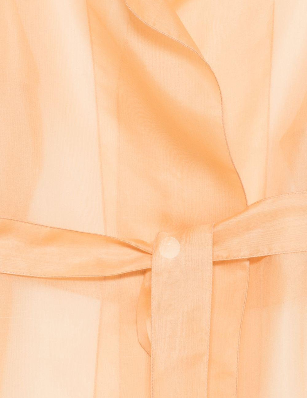 Abito semi-trasparente con cintura in arancione Antonelli - donna 