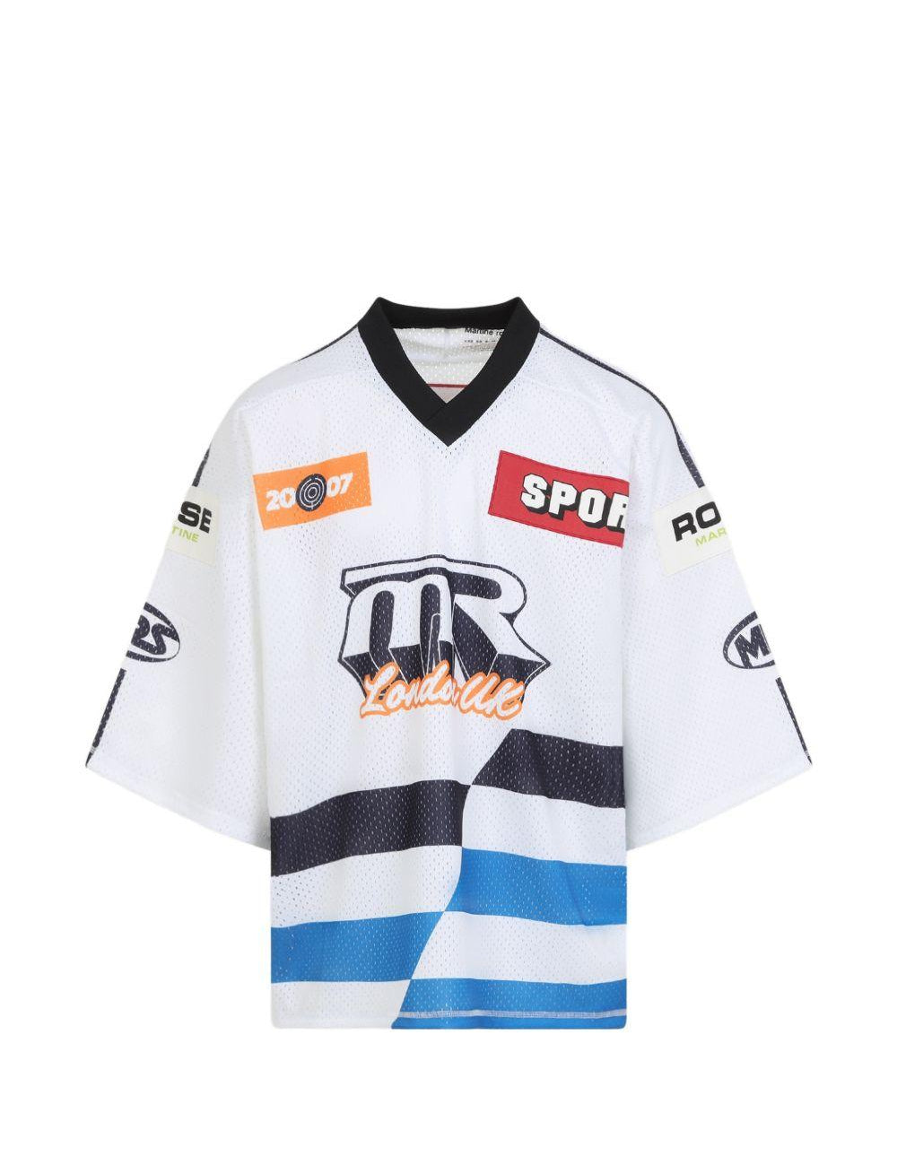 T-shirt da hockey  oversize in bianco Martine rose - unisex 
