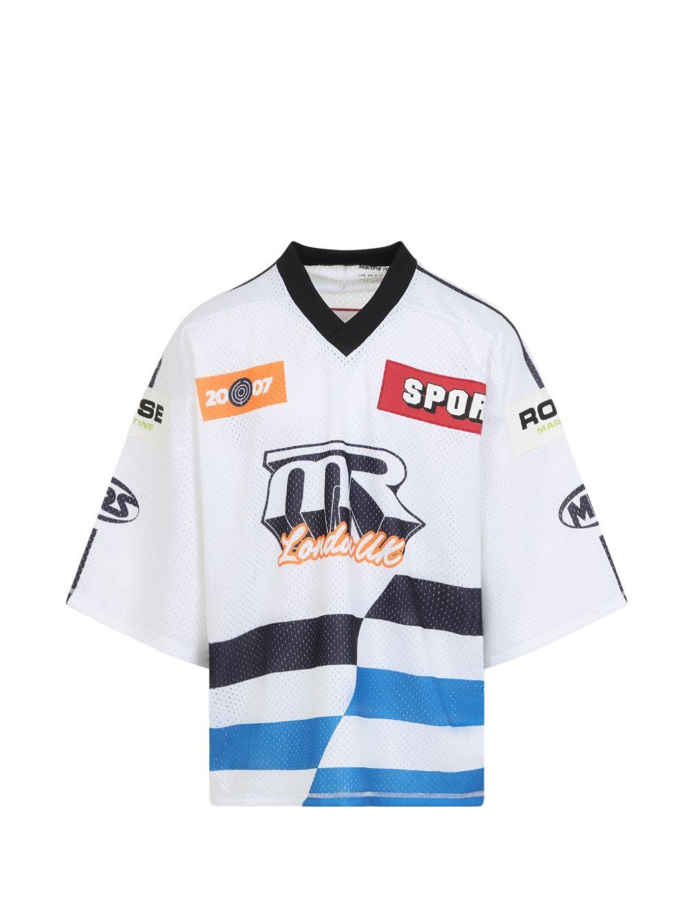 T-shirt da hockey  oversize in bianco Martine rose - unisex 