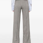 Pantaloni pied-de-poule con motivo a righe in grigio Remain - donna 