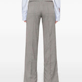 Pantaloni pied-de-poule con motivo a righe in grigio Remain - donna 
