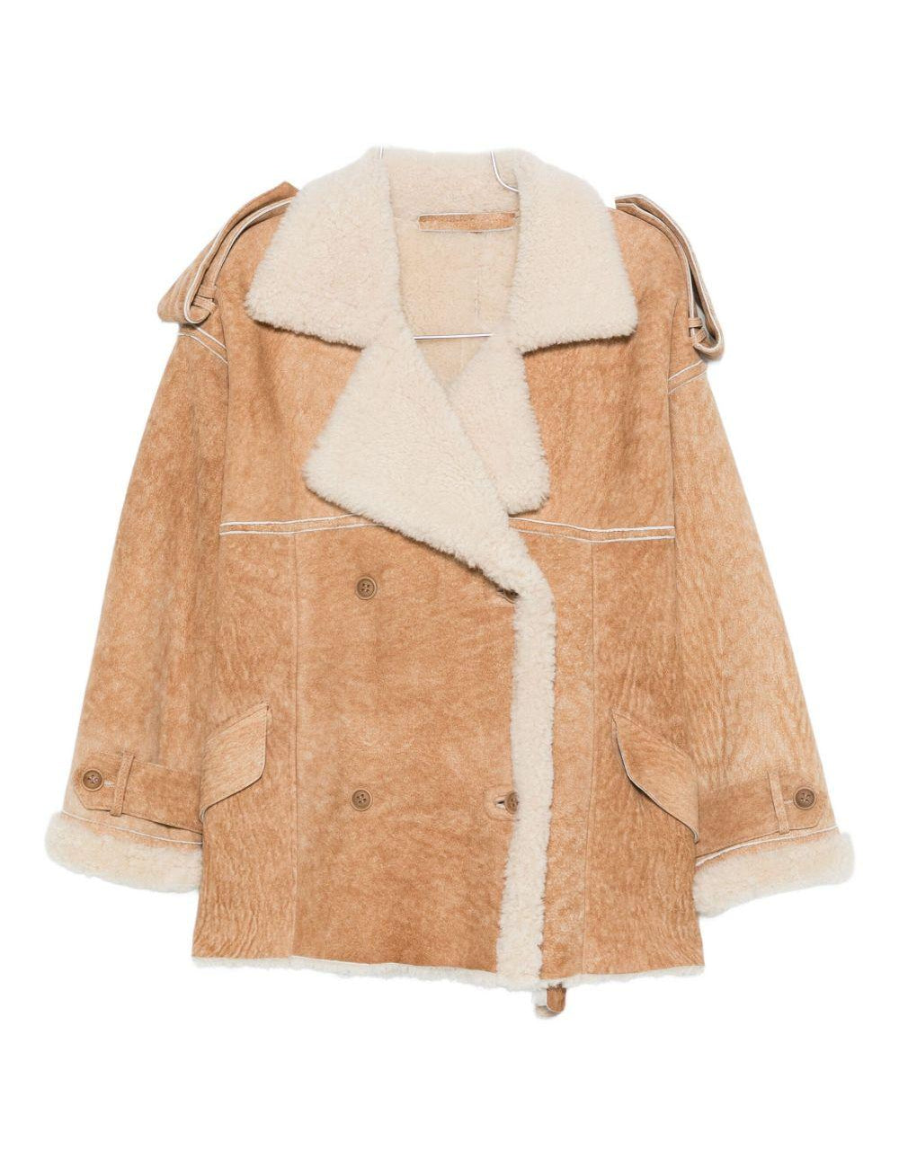 Cappotto corto doppiopetto in marrone Salvatore Santoro - donna 