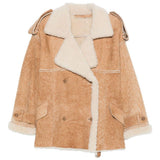 Cappotto corto doppiopetto in marrone Salvatore Santoro - donna 