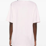 Polo con logo e ricamo a v in bianco Courrèges - donna 