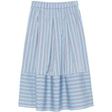 Gonna midi a righe Ibiza in azzurro Antonelli - donna 