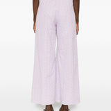 Pantaloni broderie-anglaise in viola Forte forte - donna 